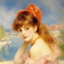 Impressionist Paintings of damsels in the style of Renoir (3 variations) logo