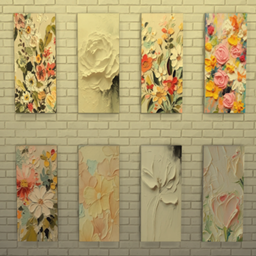 Floral Textured Canvas Art - Gallery - The Sims 4 Build / Buy - CurseForge