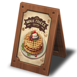 Waffles Sale Wooden Sign #1 Samtuse963