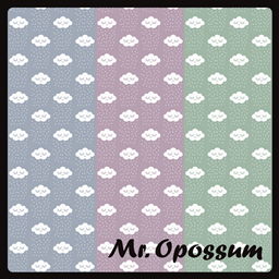 Mr.Opossum let it rain wall logo