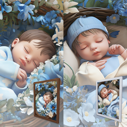 Newborn Baby Boy Pictures 2 variations 4 frames each! project image