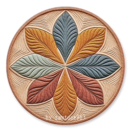 HQ Flower Woven Round Dance Rug #3 Samtuse963 logo