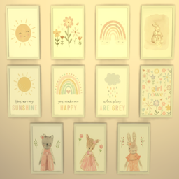 Pink Boho Nursery Art - The Sims 4 Build / Buy - CurseForge