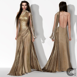 Metallic Evening Gown