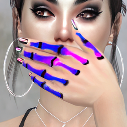 Set Skull (face hands body) logo