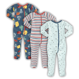 Infant Striped Veggie Footie Pajamas project image