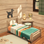 Wooden toddler bed logo