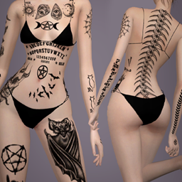 Tattoos Ouija Witch More Colors logo