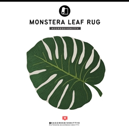 DESIGN ESSENTIALS l Monstera Leaf Rug