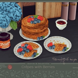 Crepes with red berries by Somik_Severinka Spanish translation