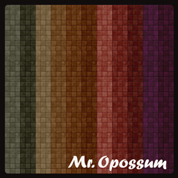 Mr.Opossum retro color square wall