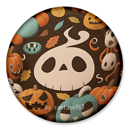 Halloween Round Dance Rug #2 Samtuse963