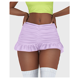 Shirred Mini Skirt
