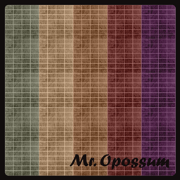 Mr.Opossum retro color tile wall