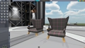 Shimmy's Plaid Wingback Throne