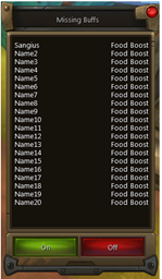 Missing Buffs