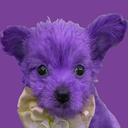 What if this dog was purple? logo