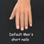 Default men's short nails logo