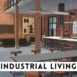Industrial Living - Kitchen, Dining and Living Room