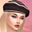 Hat Parisian style Womens Beret logo
