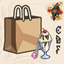 'Crimson & clover' ICE CREAM DELIVERY logo