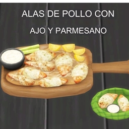 CHICKEN WINGS  AND PARMESAN By icemunmun Spanish translation