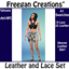 Leather and Lace Set- Uneven Leather Skirt logo