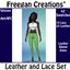 Leather and Lace Set- Leather Skinny Jeans logo