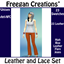 Leather and Lace Set- High Rise Leather Flare logo