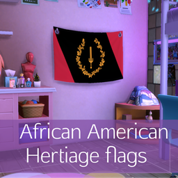 African American Heritage pride flags logo