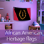 African American Heritage pride flags logo