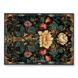 Classic Rectangular Dance Rug #4 Samtuse963