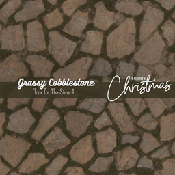 Sims4Luxury - Christmas 2022 - Grassy Cobblestone - Floor