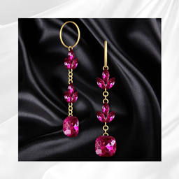 Pink Stone Earrings