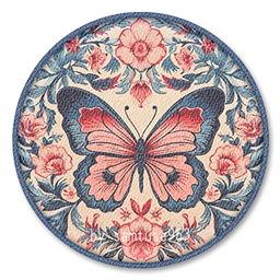 Butterfly Round Dance Rug #1 Samtuse963