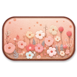 Cute Flower Rectangular Dance Rug #3 Samtuse963
