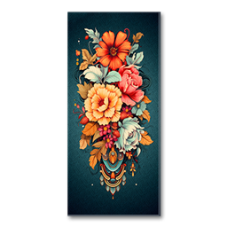 Bohemia Flower Long Canvas Print #1 Samtuse963