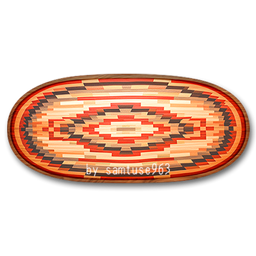 Folk Pattern Oval Dance Rug #1 Samtuse963 logo