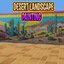 Desert landscape painting logo