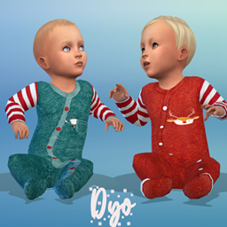 Christmas pajama infant by Dyosims