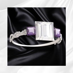 Purple stone engagement ring