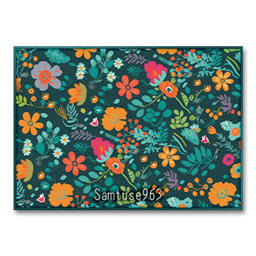 HQ XLarge Modern Flower Rectangle Dance Rug #1 Samtuse963