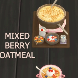 Oatmeal with mixed red berries By icemunmun Spanish translation