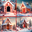 Painting Scene Christmas logo