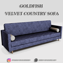 GoldFish velvet country sofa project image