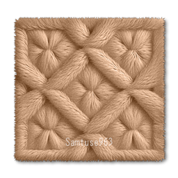 Pastel Fluffy Square Dance Rug #5 Samtuse963