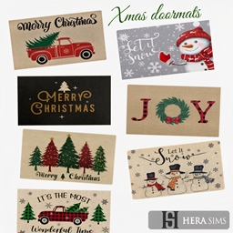 Xmas Door mats - Let it snow