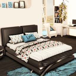 Blue In White Bedroom