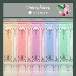 wood-effect wallpaper in Art Nouveau style project image