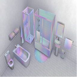 Holographic Bathroom Set logo